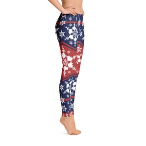 Image of AK Snowflake Leggings - Blue/Red