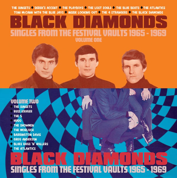 Image of Black Diamonds : Singles From Festival Vault 1965-1969 Vol One & Two (10 x 45 BOX SETS) & T-SHIRT!