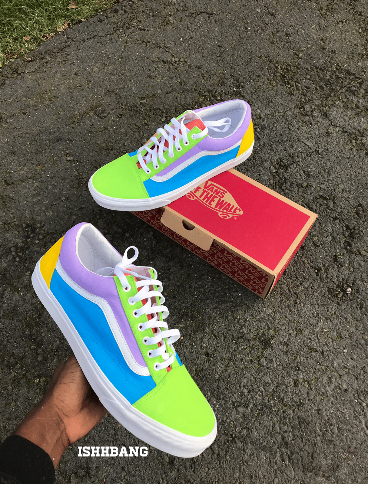 Multi-Color Vans Custom Old Skool Vans 