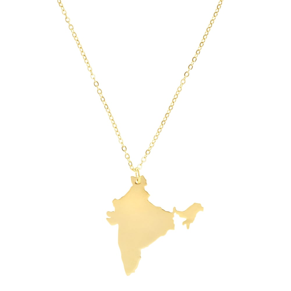 Image of Custom-Made Continent/Country/State Map Necklace