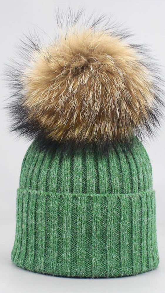 Image of Beanie Fur Hat