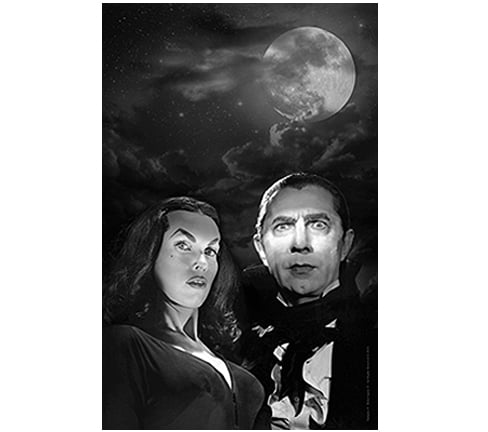 Image of OFFICIAL LUGOSI™ VAMPIRA™ 11x17 "Moonlight" poster.