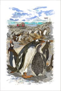 Image 2 of 'Gentoo Penguin - Port Lockroy' Silver Necklace