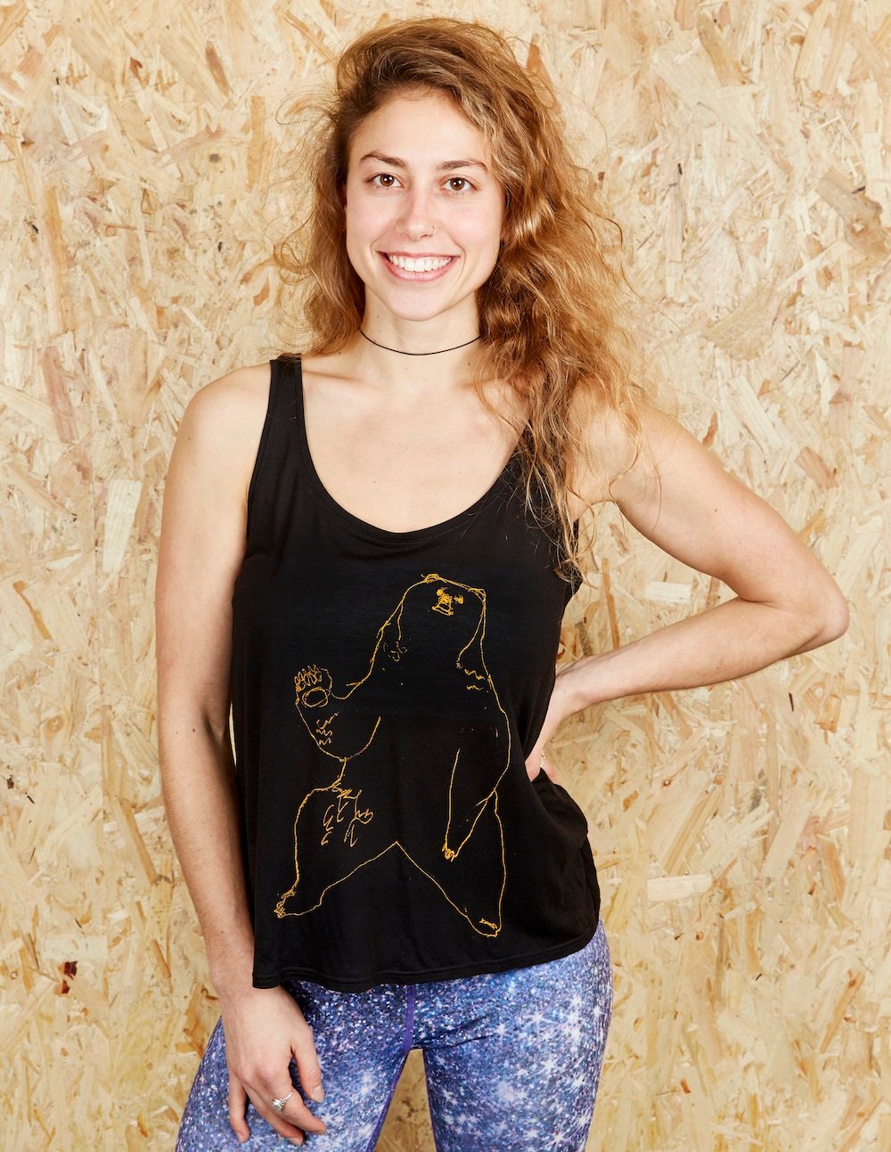 Bear Women's Black Vest Tank (Organic)