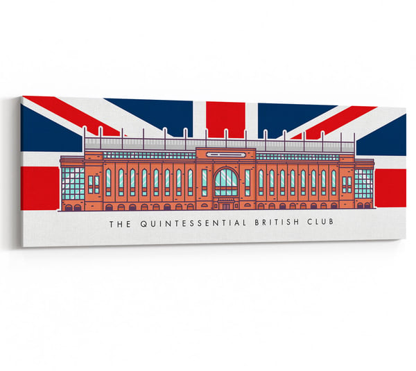 Image of The Quintessential British Club - Bill Struth Stand Union Jack Canvas