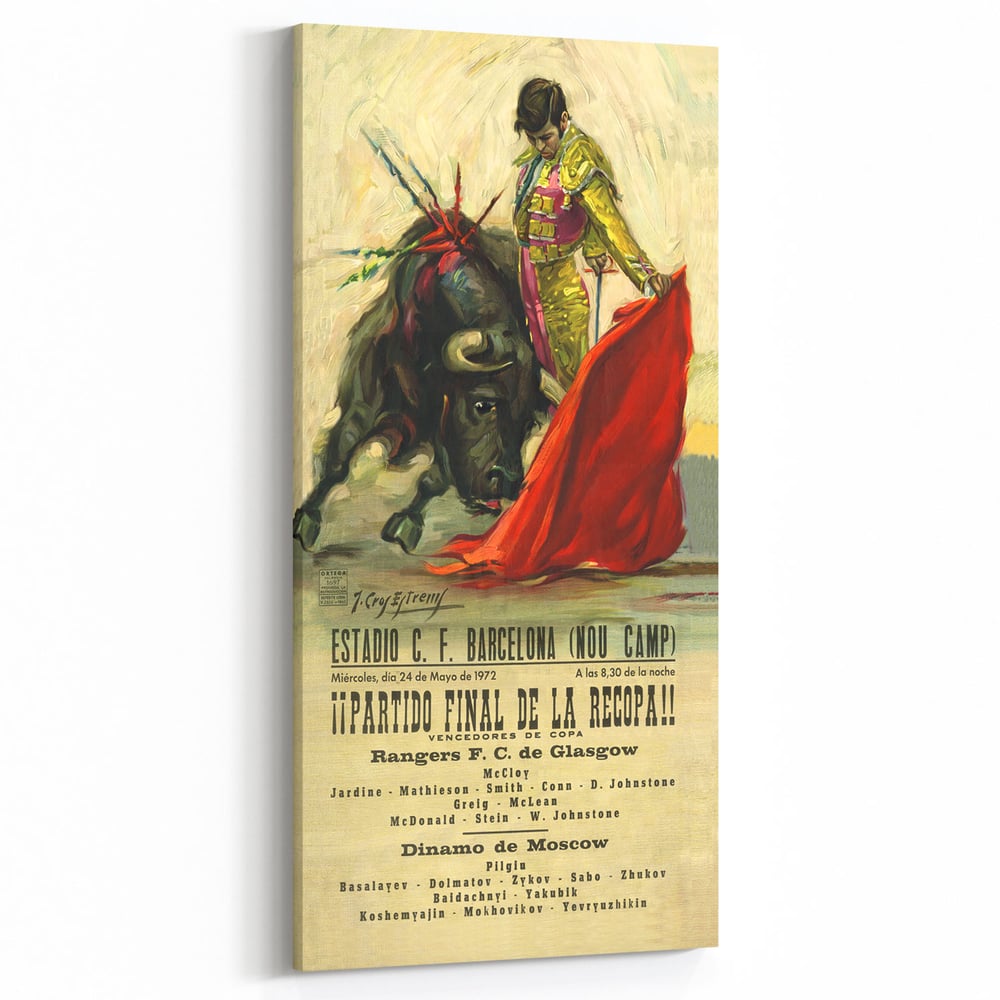 Image of Rangers FC v Dynamo Moscow - Bullfighter Canvas