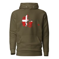Image 17 of Unisex Hoodie Denmark Map