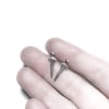 Tiny Dagger post earrings in sterling silver