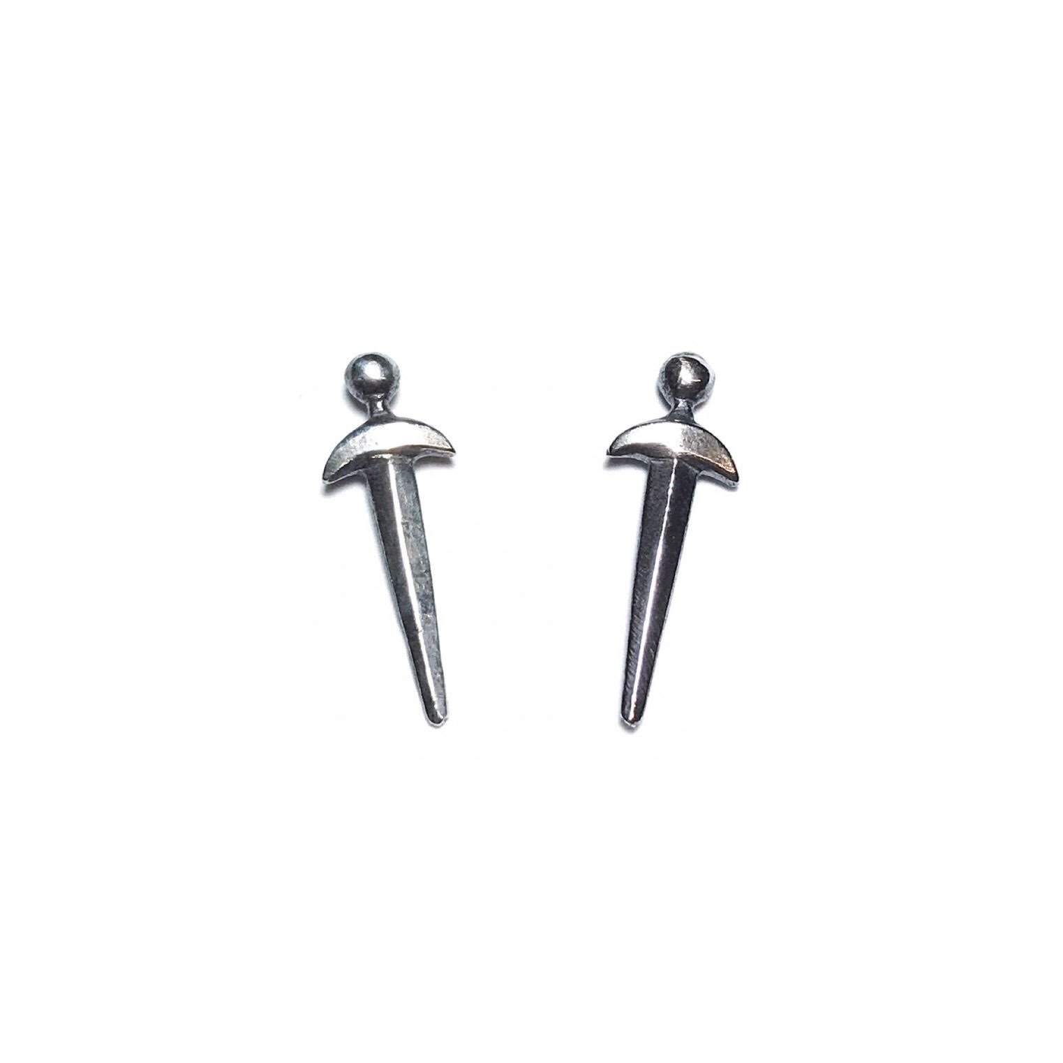 tiny dagger earring