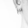 Tiny Dagger post earrings in sterling silver or gold