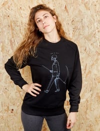 Image 4 of Mr Death Unisex Black Sweatshirt (Organic)