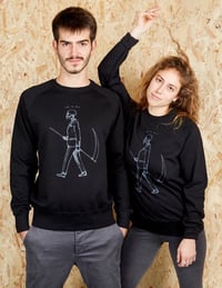 Image 5 of Mr Death Unisex Black Sweatshirt (Organic)