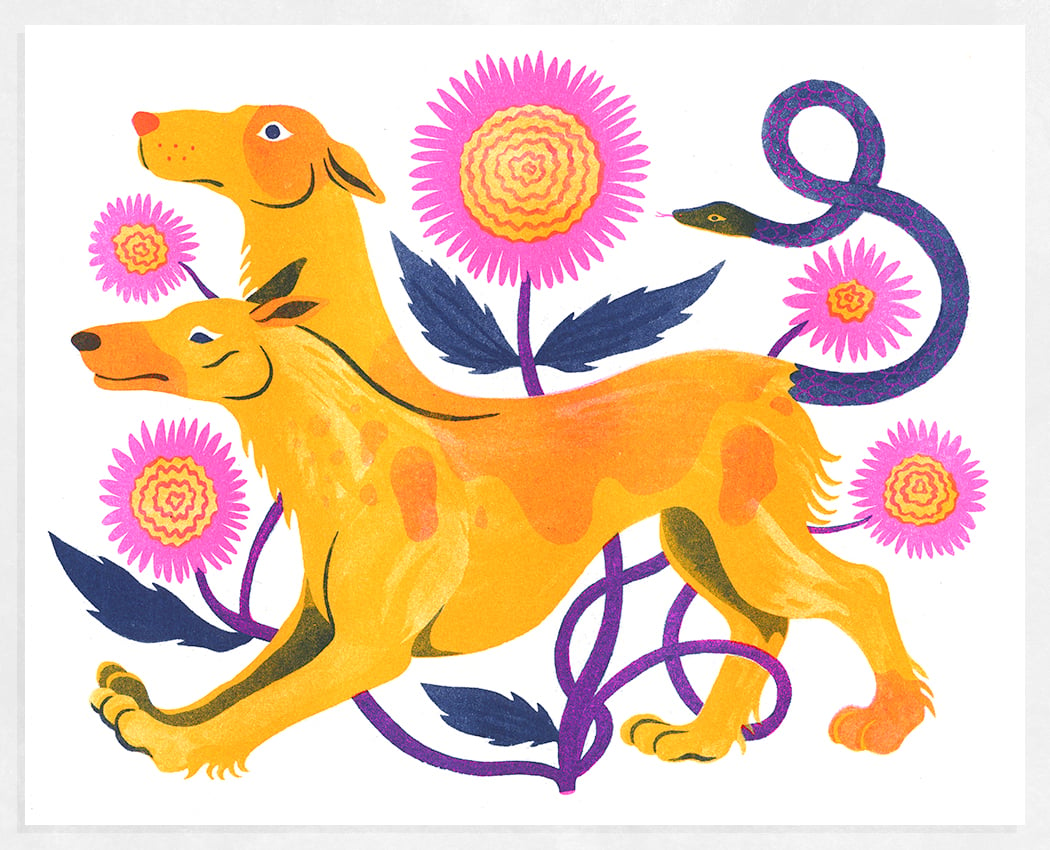 Image of "Cerberus" Riso Print, All Proceeds Support LGBTQ Freedom Fund
