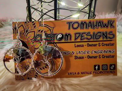 Image of Chakra tree of life earrings