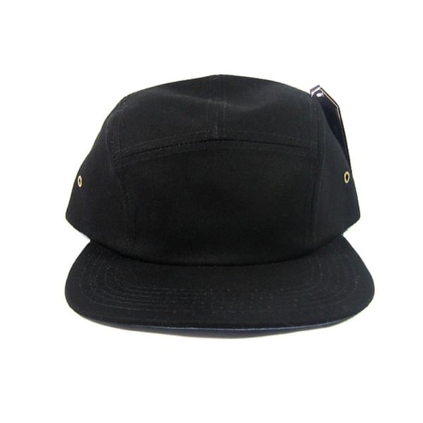 Image of 5 Panel Camp Cap - Midnight Black