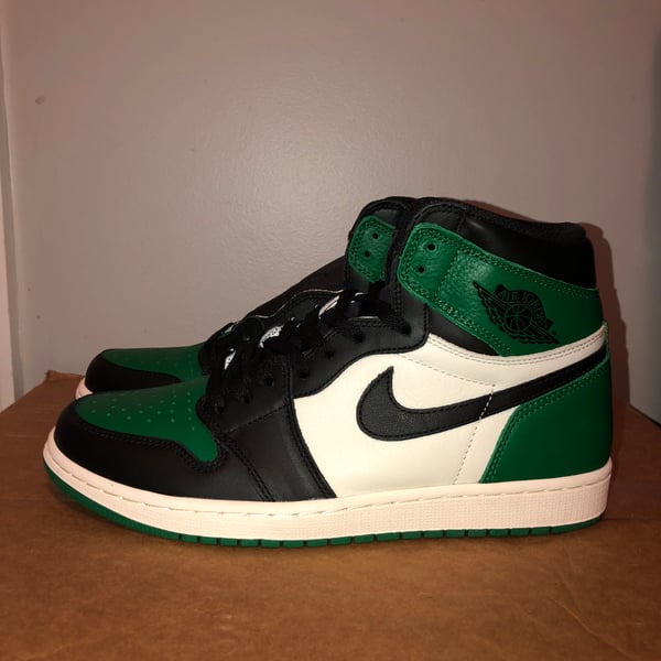 Image of Brand New Sz 10.5 Air Jordan 1 ‘Pine Green’