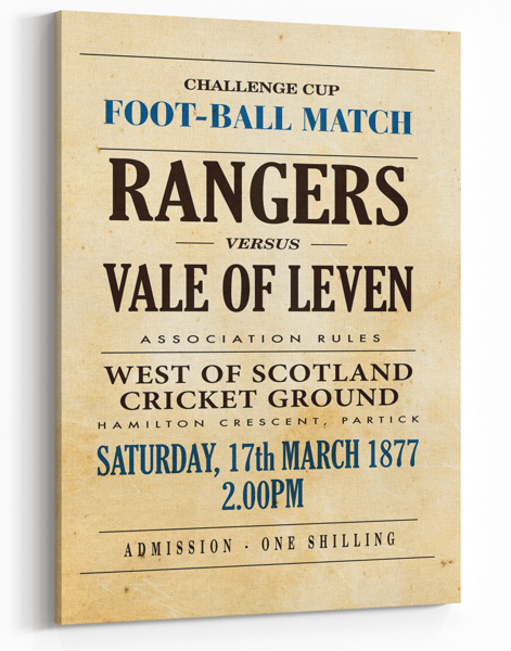 Image of Rangers v Vale of Leven 1877