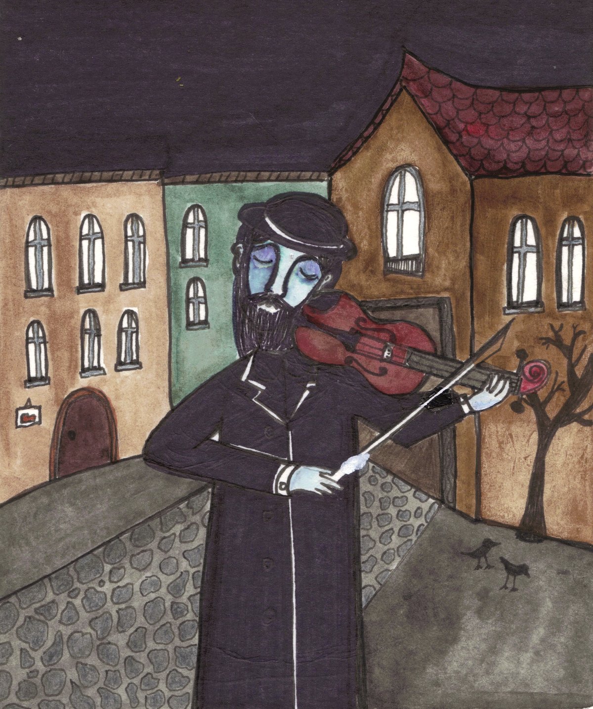 Image of Chanukah Card -  Klezmer Violinist