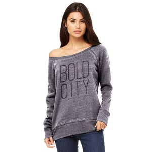 Image of BOLD CITY - wide neck fleece sweatshirt 
