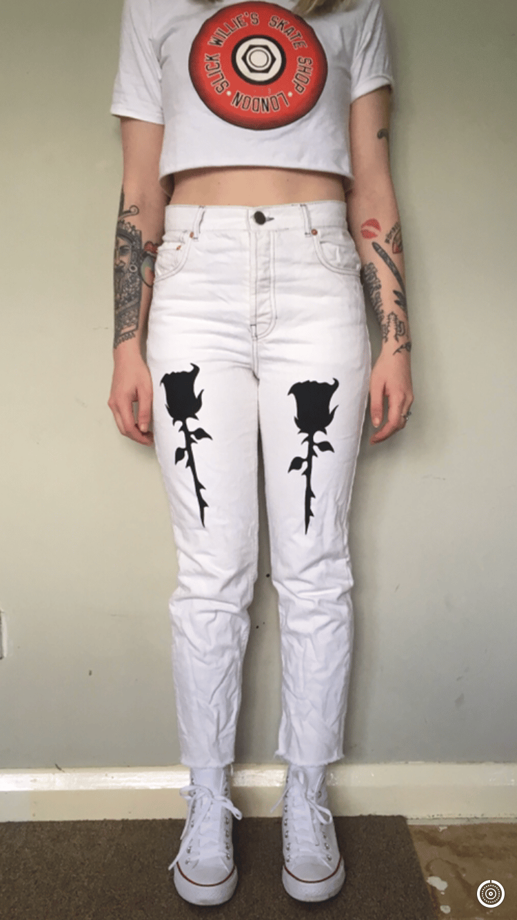navel rose jeans