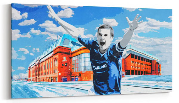 Image of Barry Ferguson, Ibrox Celebration Canvas