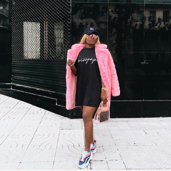 Image of Angel Baby Pink Faux Fur Coat