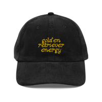 Image 1 of “Golden Retriever Energy” Vintage corduroy cap