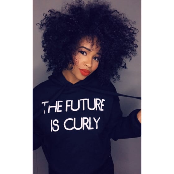 Image of The Future Is Curly cropped Hoodie