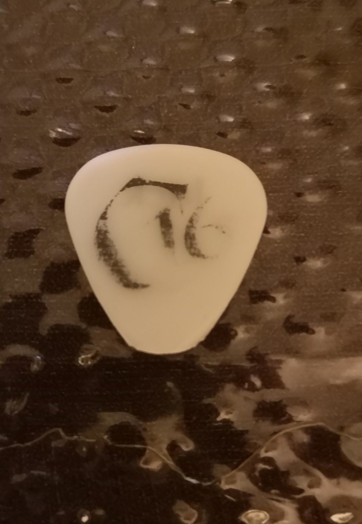 Image of Guitar pick used during second album recording