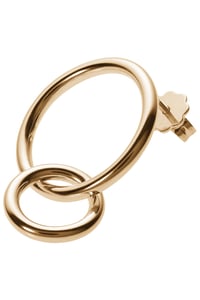 Image of POLLUX earring single gold plated sterling silver