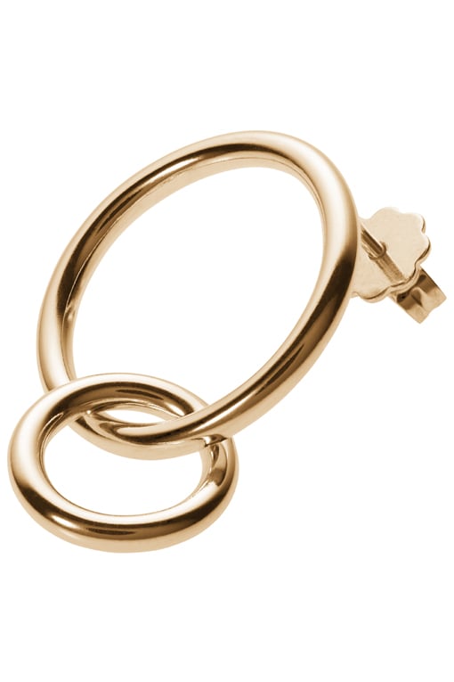 Image of POLLUX earring single gold plated sterling silver