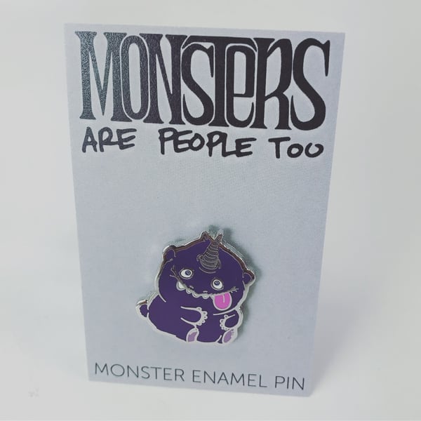 Image of Purple Monster Enamel Pin