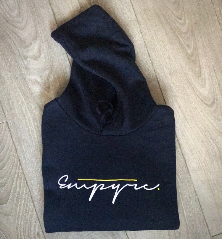 Image of NVY x YLW Hoodie | Embroidered Signature Logo
