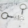 Personalised Puzzle Piece Key Ring Set