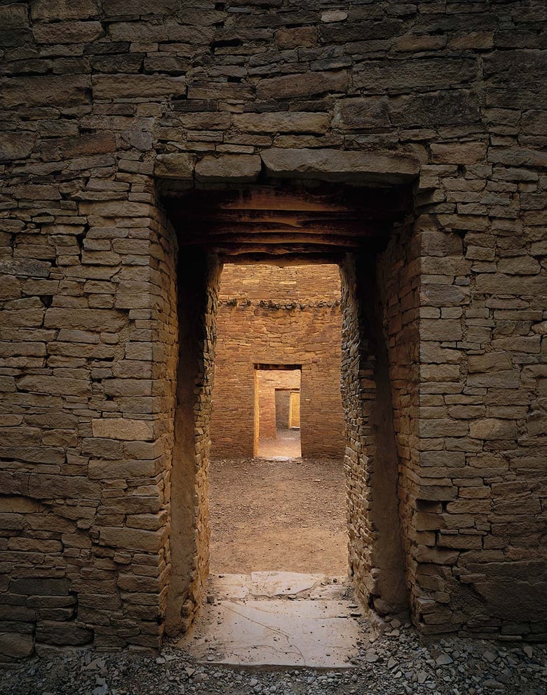 Image of Illuminated Doorways, Chaco Canyon National Park, New Mexico