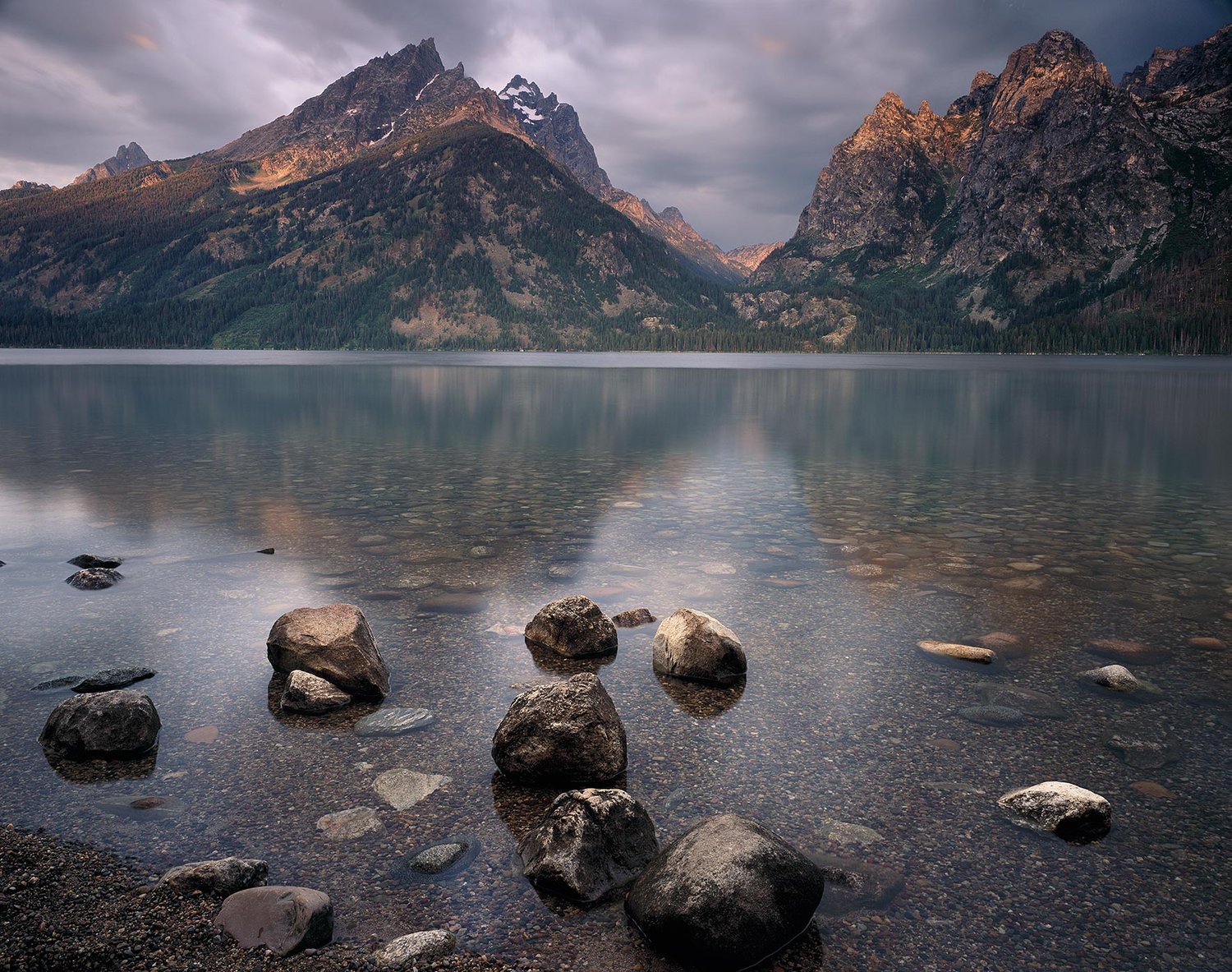 Image of Cloud Break Over Jenny Lake, Grand Teton National Park, Wyoming