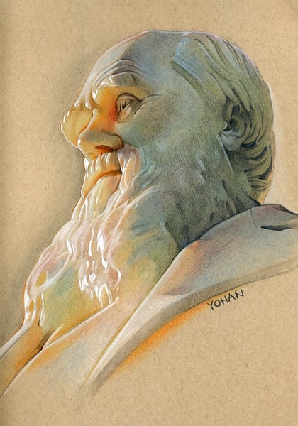 Image of Charles Darwin Drawing