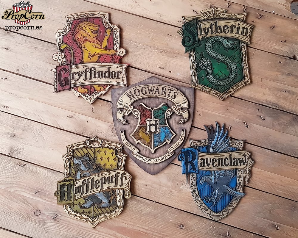 Image of Hogwarts Houses Wood Signs
