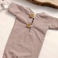 Image 2 of Luke newborn romper - short sleeves - cold dark beige