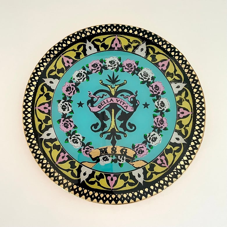 Image of Bella Vita Plate Design Aqua 