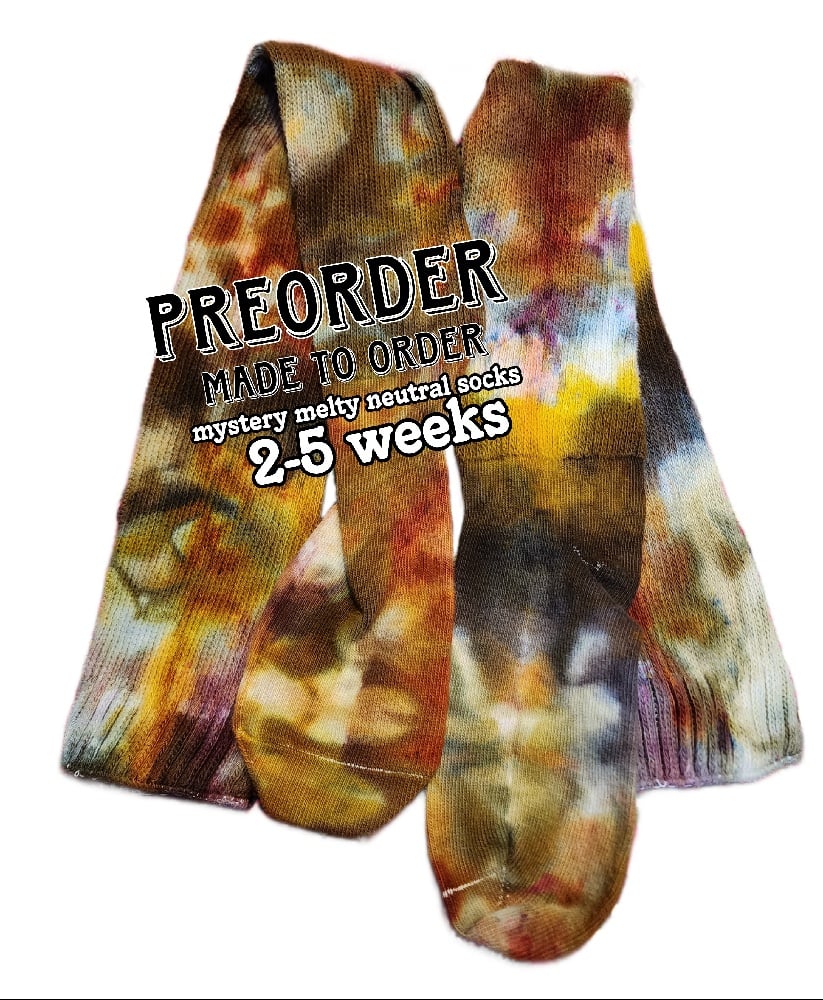 Image of PREORDER made to order mystery melty neutral thigh highs ships December January 