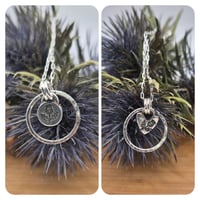 Image 1 of Thistle with Hammered Ring Necklace 