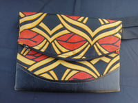 Image 2 of Designs By IvoryB Fanny Pack- Mustard Orange Black Ankara African Print