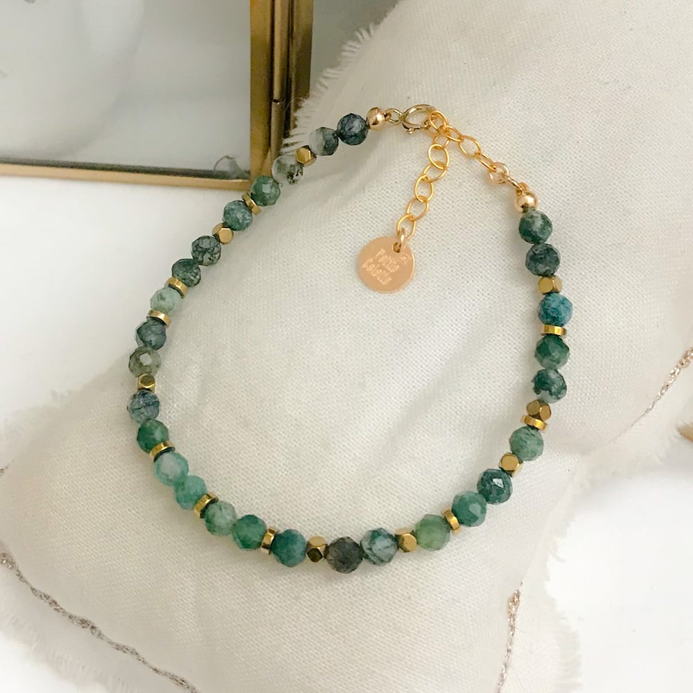 Image of BRACELET PAULA agates vertes