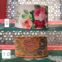 Image 3 of Leather Cuffs- Floral
