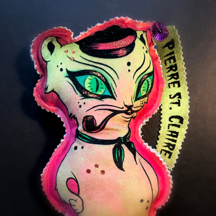 Image of Glitter-Velvet Pierre St. Claire 9" Plushie Chartreuse