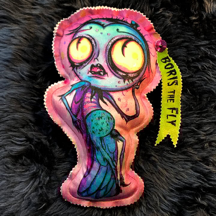 Image of Boris The Fly 11" Glitter-velvet Plushie