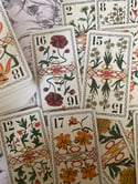 Tarot à jouer français des fleurs, vintage de Dusserre, reproduction d’un jeu de 1902.
