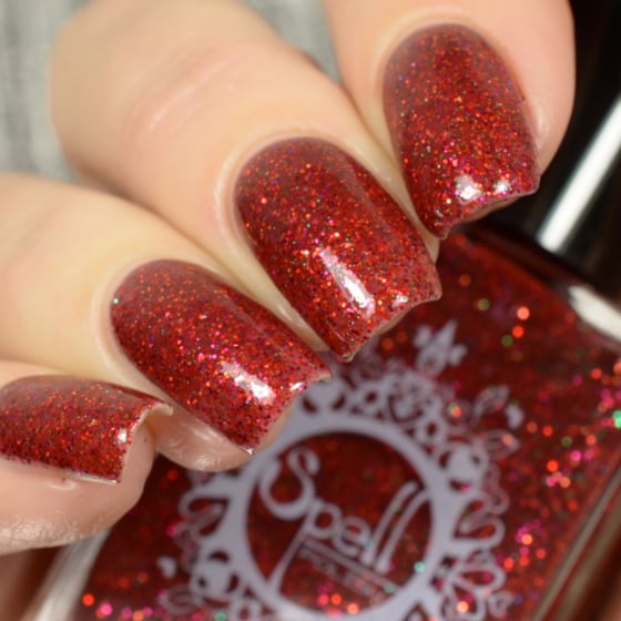 Image of ~Santa Baby~ red tinted base w/red & magenta microglitters & opal glitter accents!