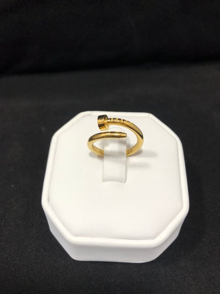 Image of Nail Design Ring (Gold-Plated) 